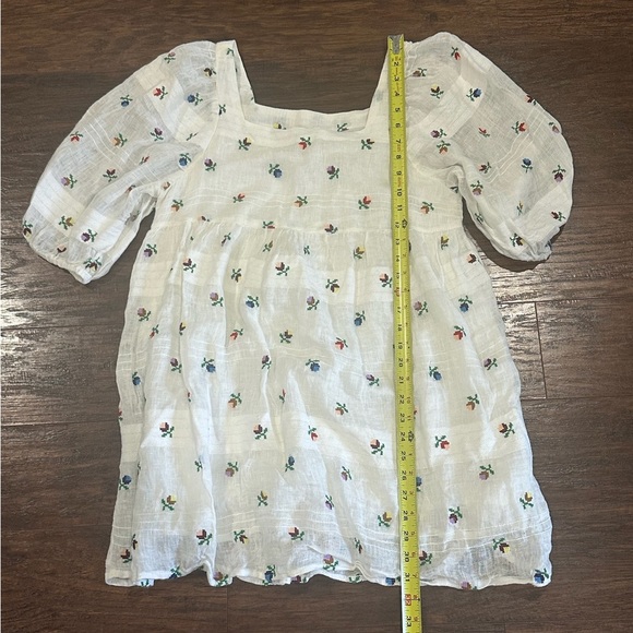 Kimchi Blue Women's Cream & Floral Design Short Sleeve Dress Size M - Picture 11 of 13